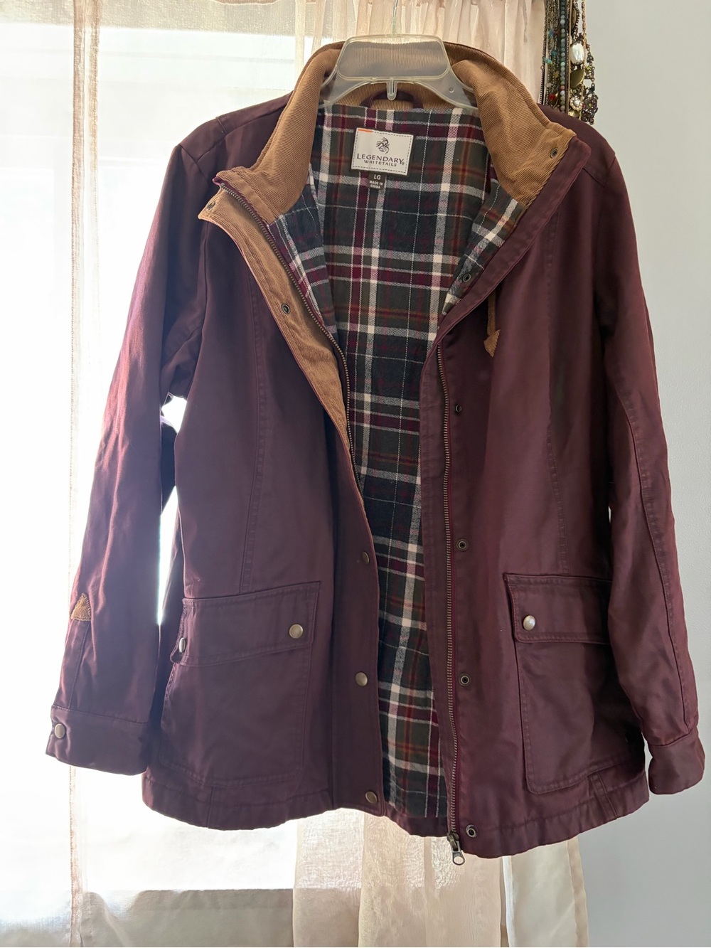 Legendary Whitetails Women’s Burgundy Saddle Country Shirt Jacket
